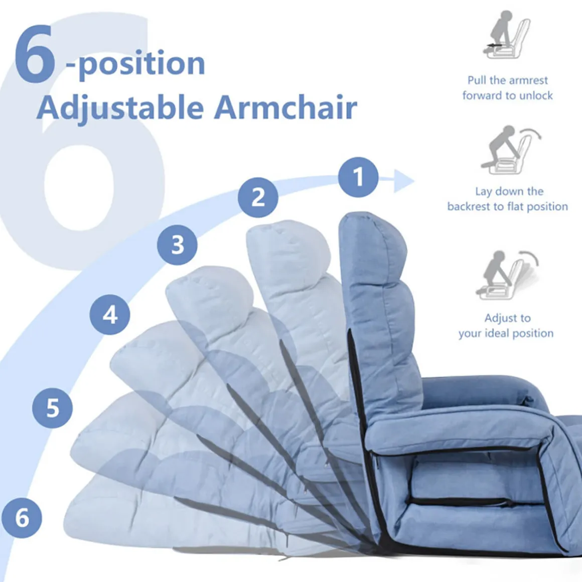 Folding Floor Chair Sofa Bed