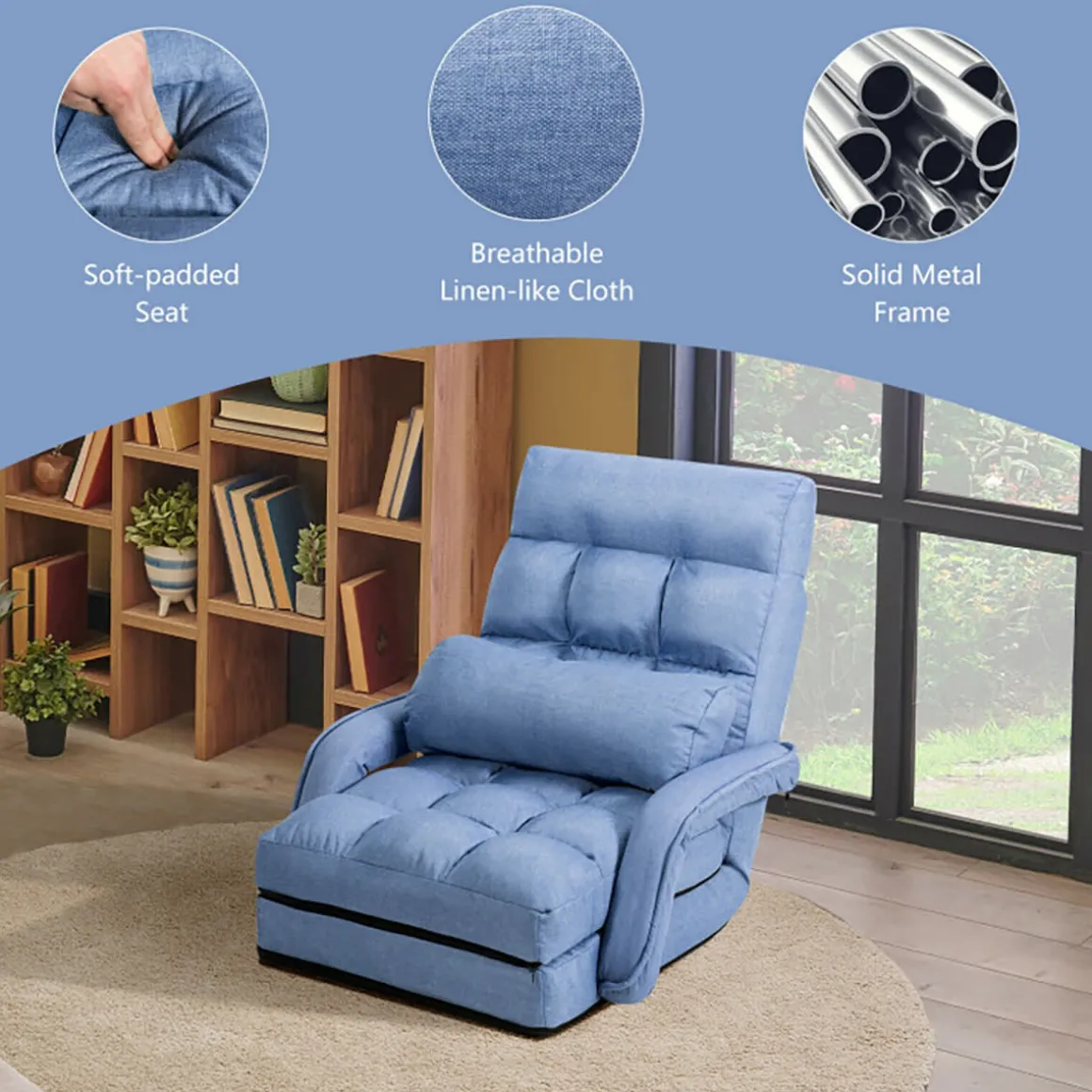 Folding Floor Chair Sofa Bed