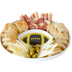 Football Olive Oil and Vinegar Dipping Platter