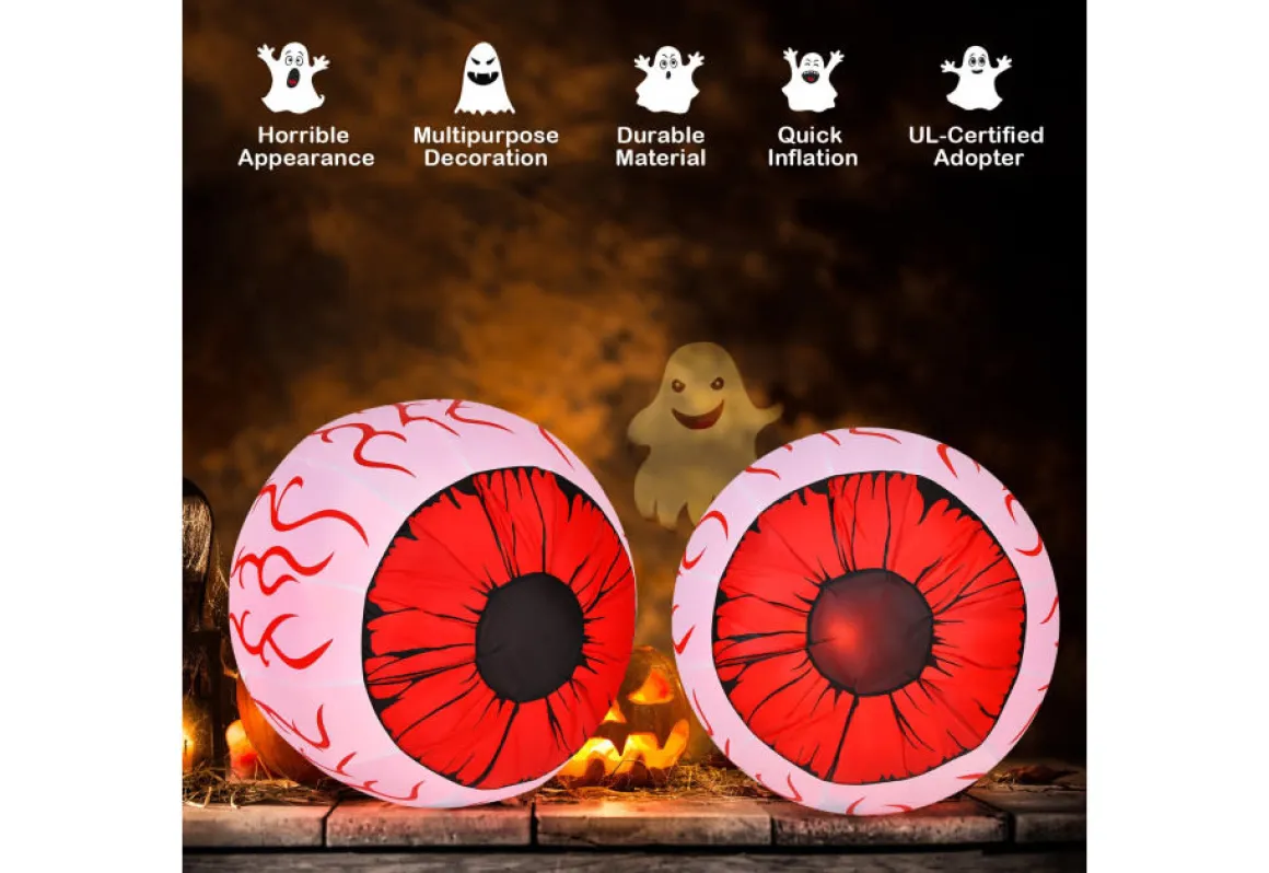 3-Ft. Inflatable Halloween Eyeballs (Set of 2)