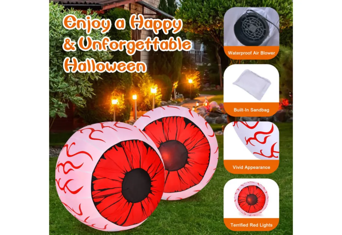 3-Ft. Inflatable Halloween Eyeballs (Set of 2)