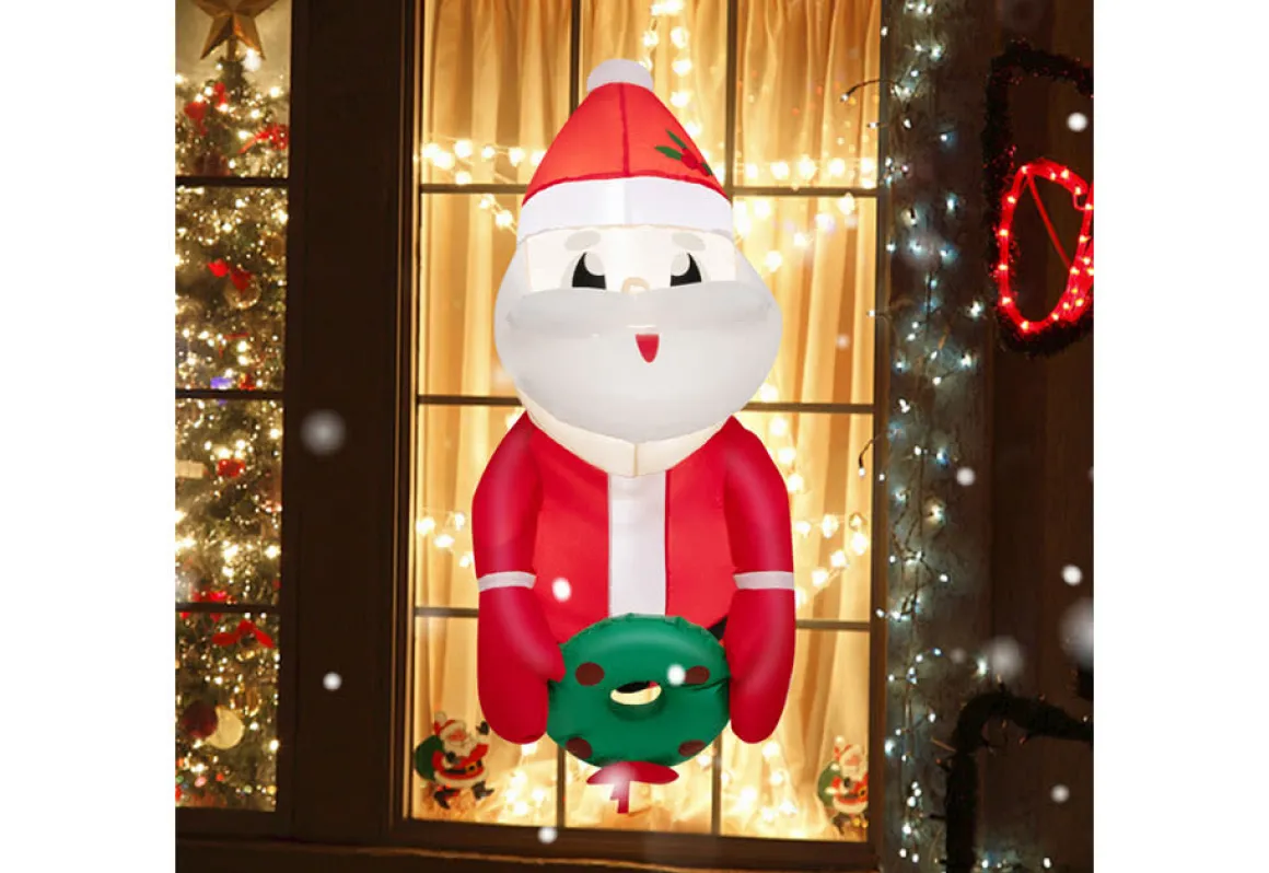 3-Ft. Inflatable Santa Claus with Suction Cups