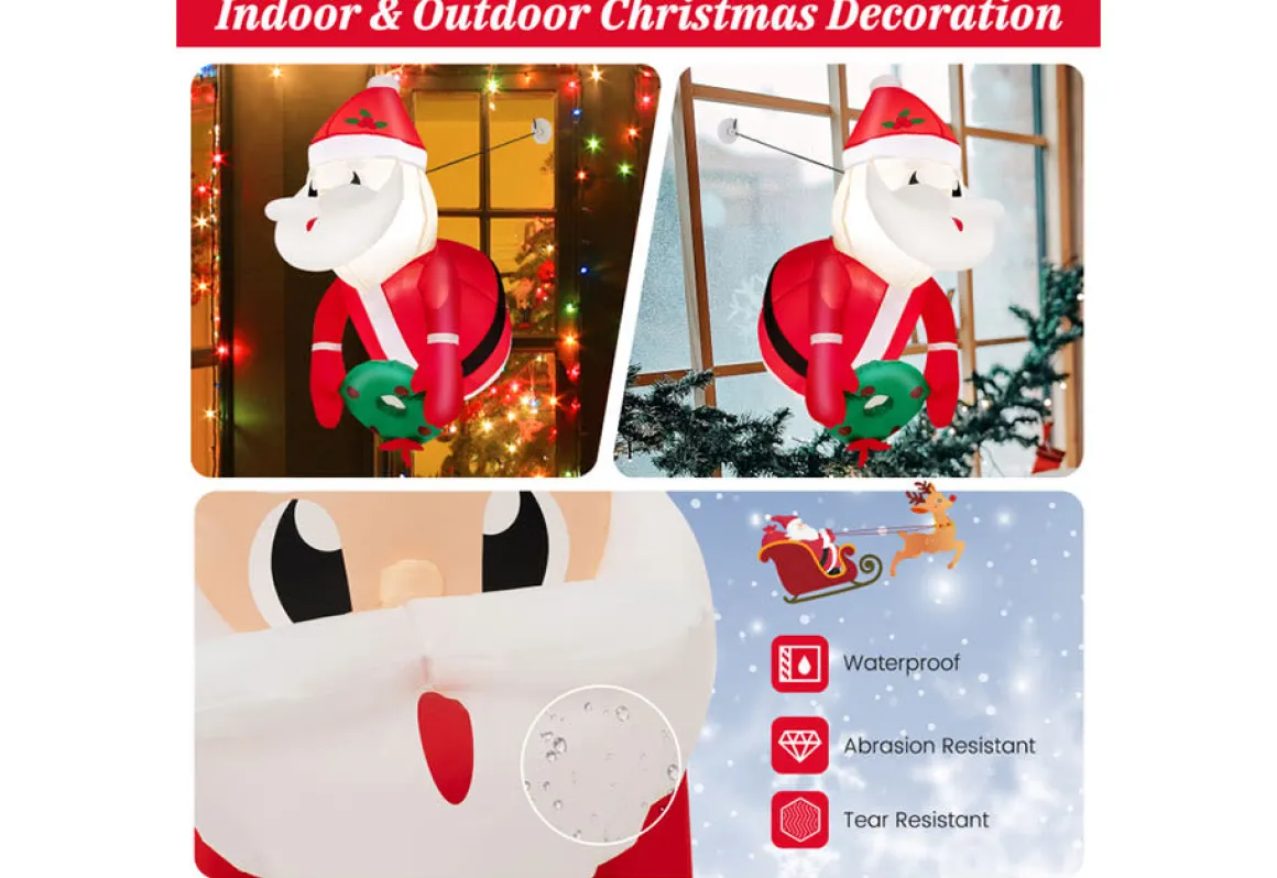 3-Ft. Inflatable Santa Claus with Suction Cups