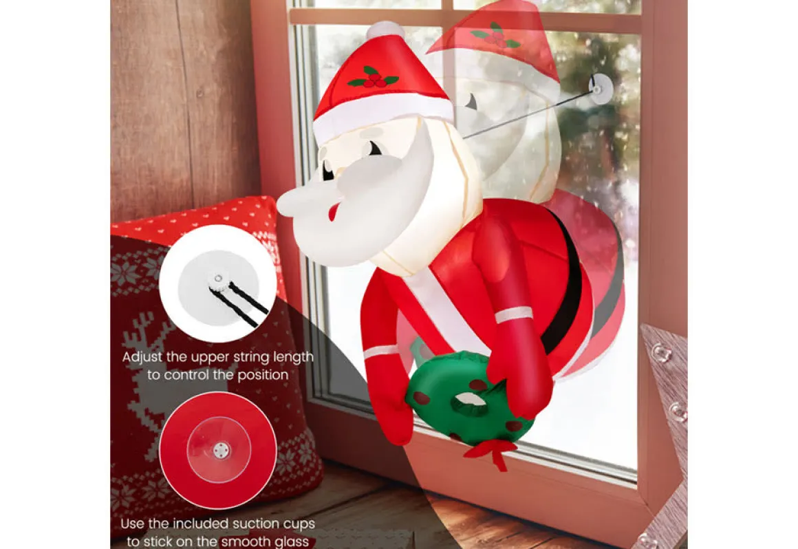 3-Ft. Inflatable Santa Claus with Suction Cups