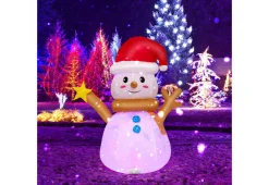 4-Ft. Inflatable Snowman with Rotating LED Lights