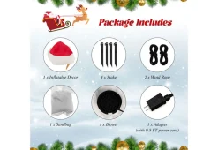 4-Ft. Inflatable Snowman with Rotating LED Lights