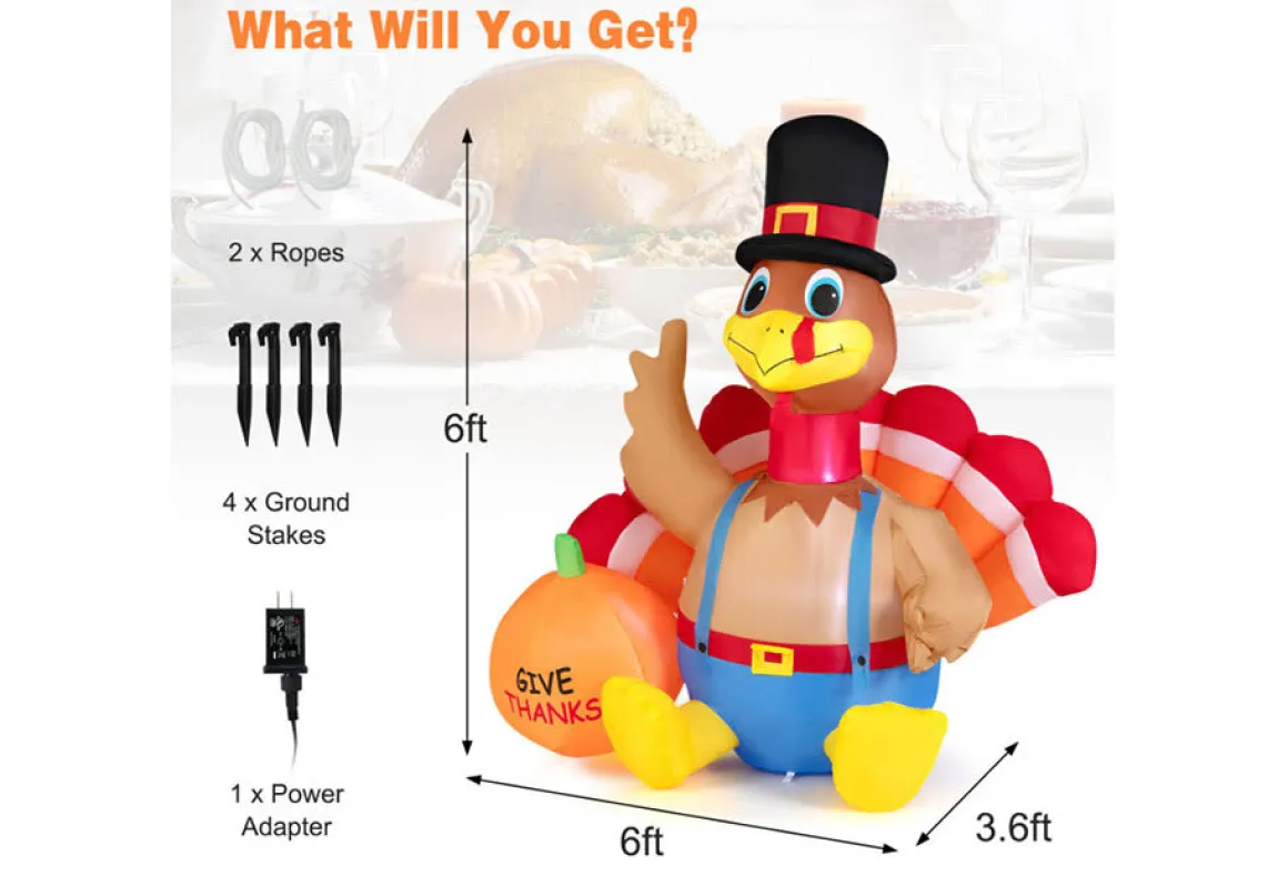 6-Ft. Inflatable Turkey