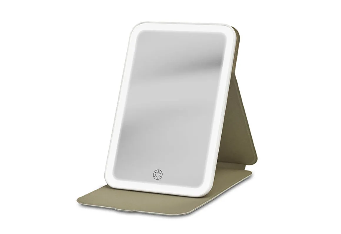 Full-Face LED Travel Mirror