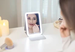 Full-Face LED Travel Mirror