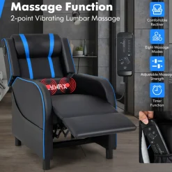 Gaming Massage Recliner Chair with Bluetooth Speakers