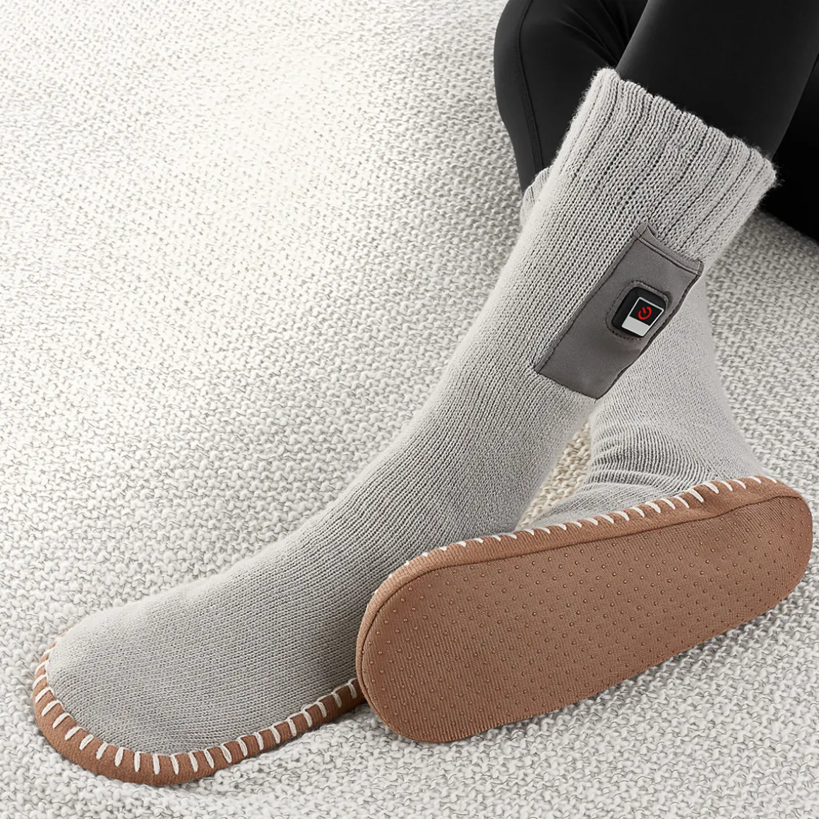 Heated Slipper Socks by Sharper Image