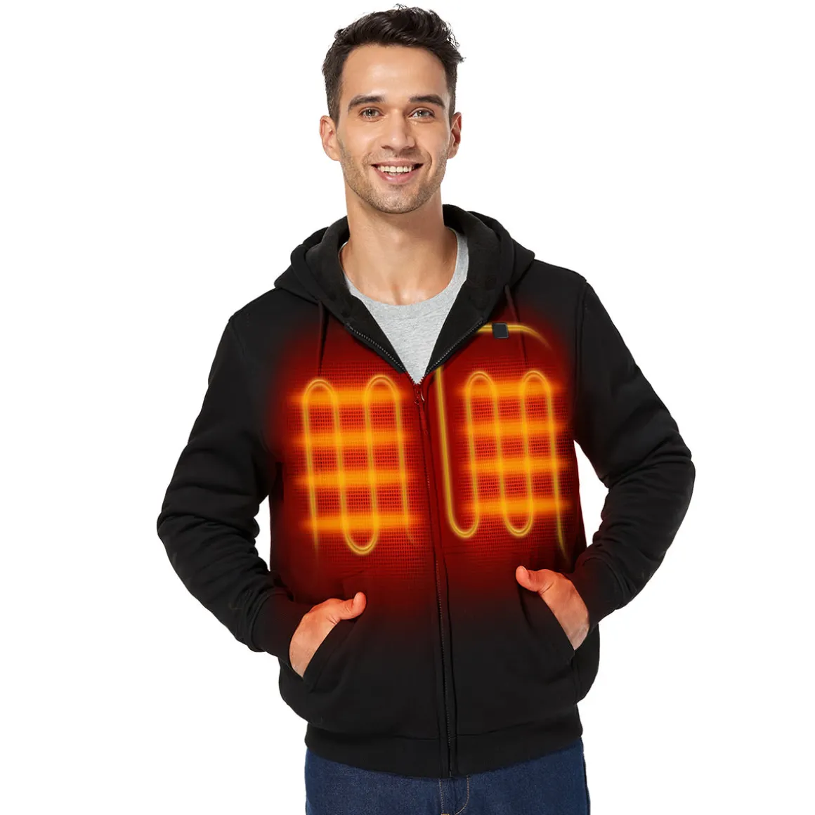 Heated Zip-Up Hoodie