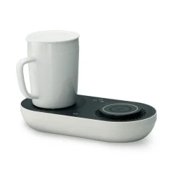Heating/Cooling Beverage Base with Wireless Charging by Sharper Image