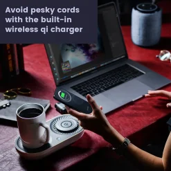 Heating/Cooling Beverage Base with Wireless Charging by Sharper Image