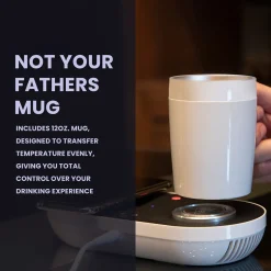 Heating/Cooling Beverage Base with Wireless Charging by Sharper Image