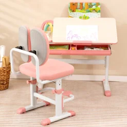 Height-Adjustable Kids Desk and Chair Set