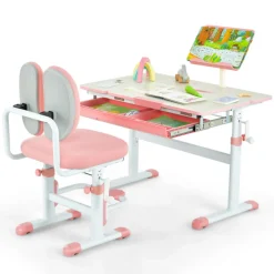 Height-Adjustable Kids Desk and Chair Set