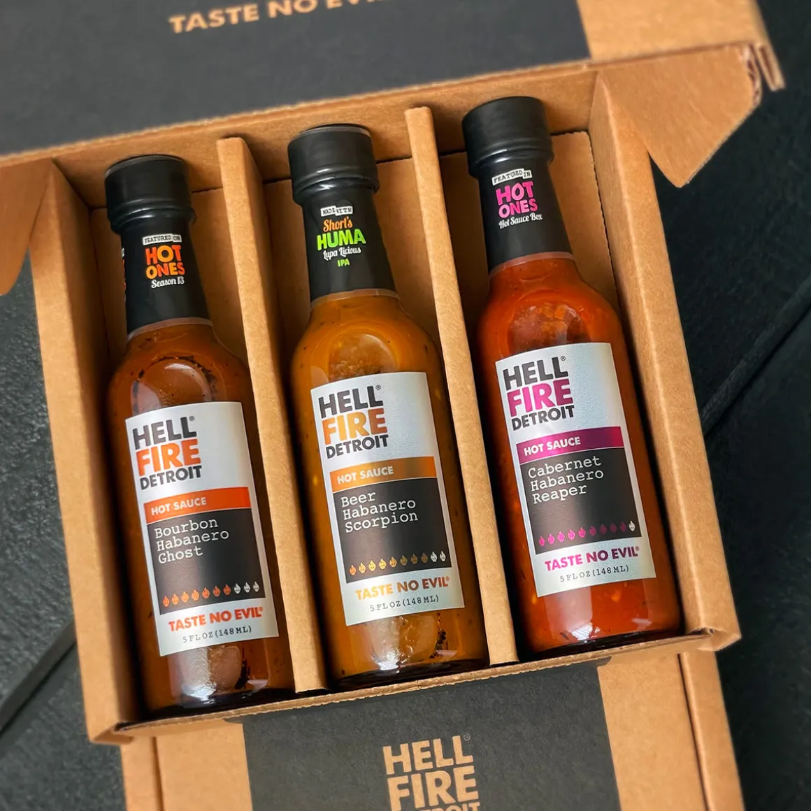 Hell Fire Detroit Inferno Hot Sauce Gift Set