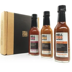 Hell Fire Detroit Inferno Hot Sauce Gift Set