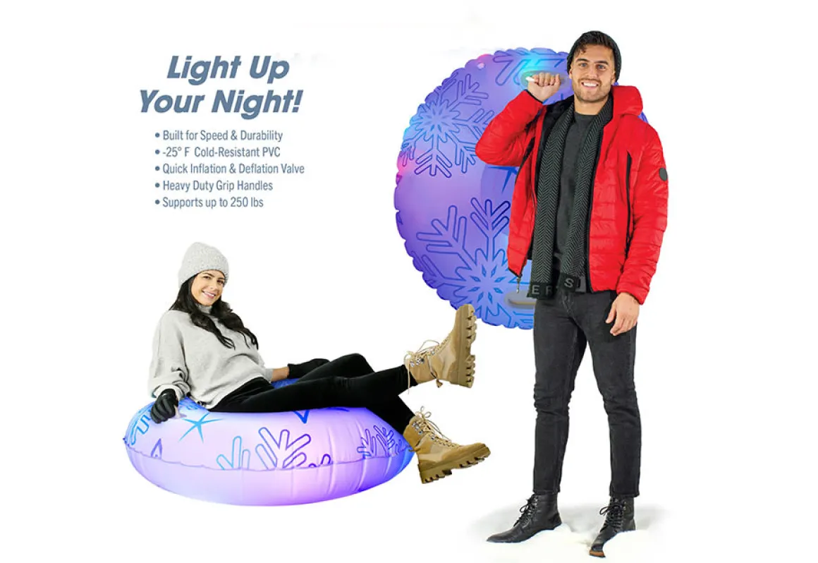 Illuminated LED Snowflake Snow Tube