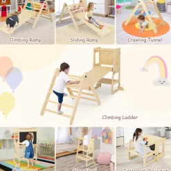 7-in-1 Climbing Toy Connected Table and Chair Set