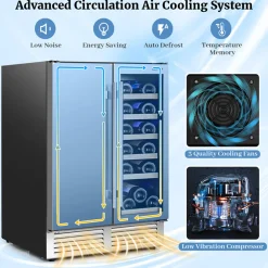 2-in-1 Dual Zone Beverage and Wine Cooler