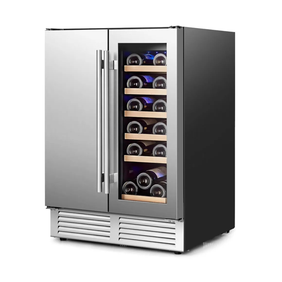 2-in-1 Dual Zone Beverage and Wine Cooler
