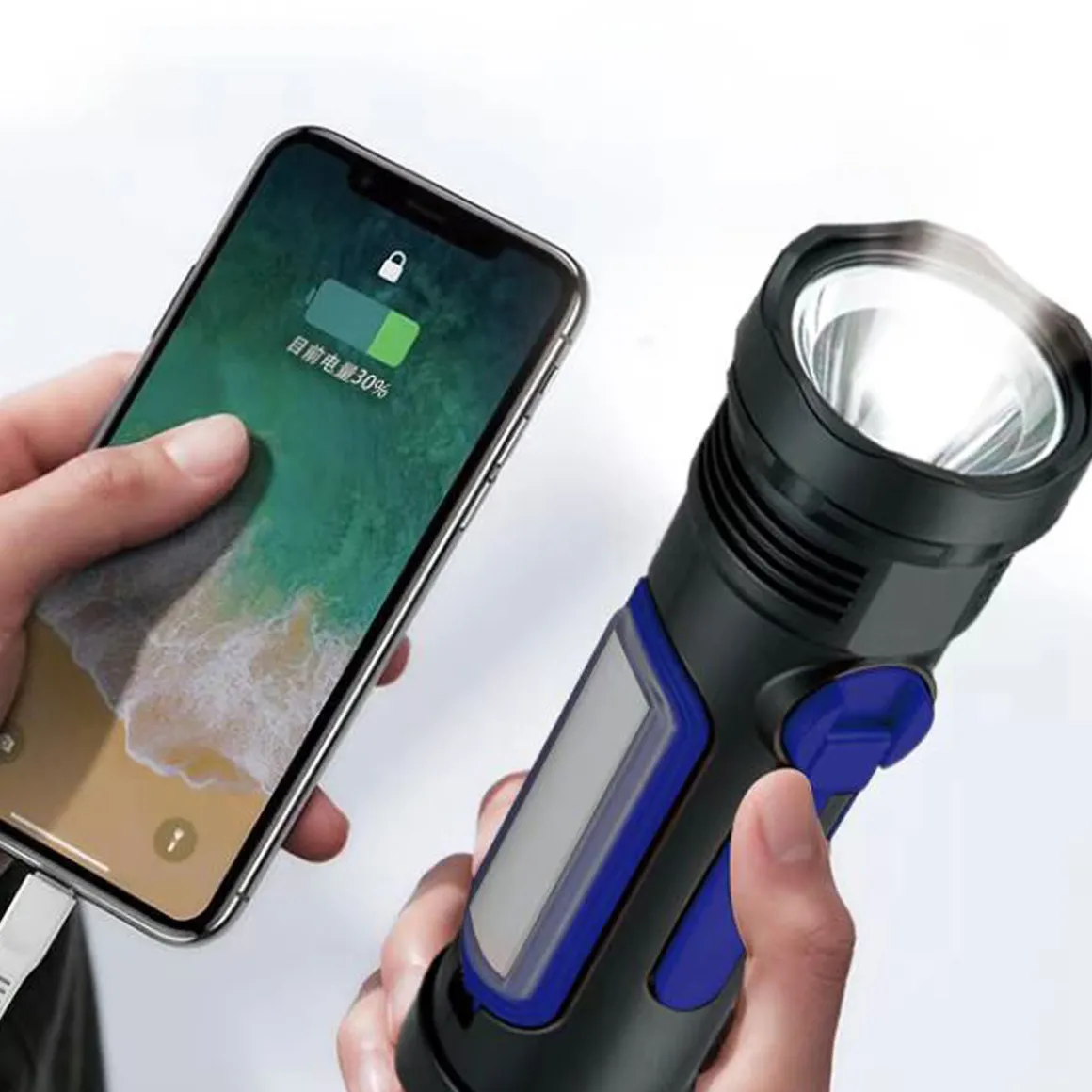 8-in-1 Emergency Weather Radio LED Flashlight