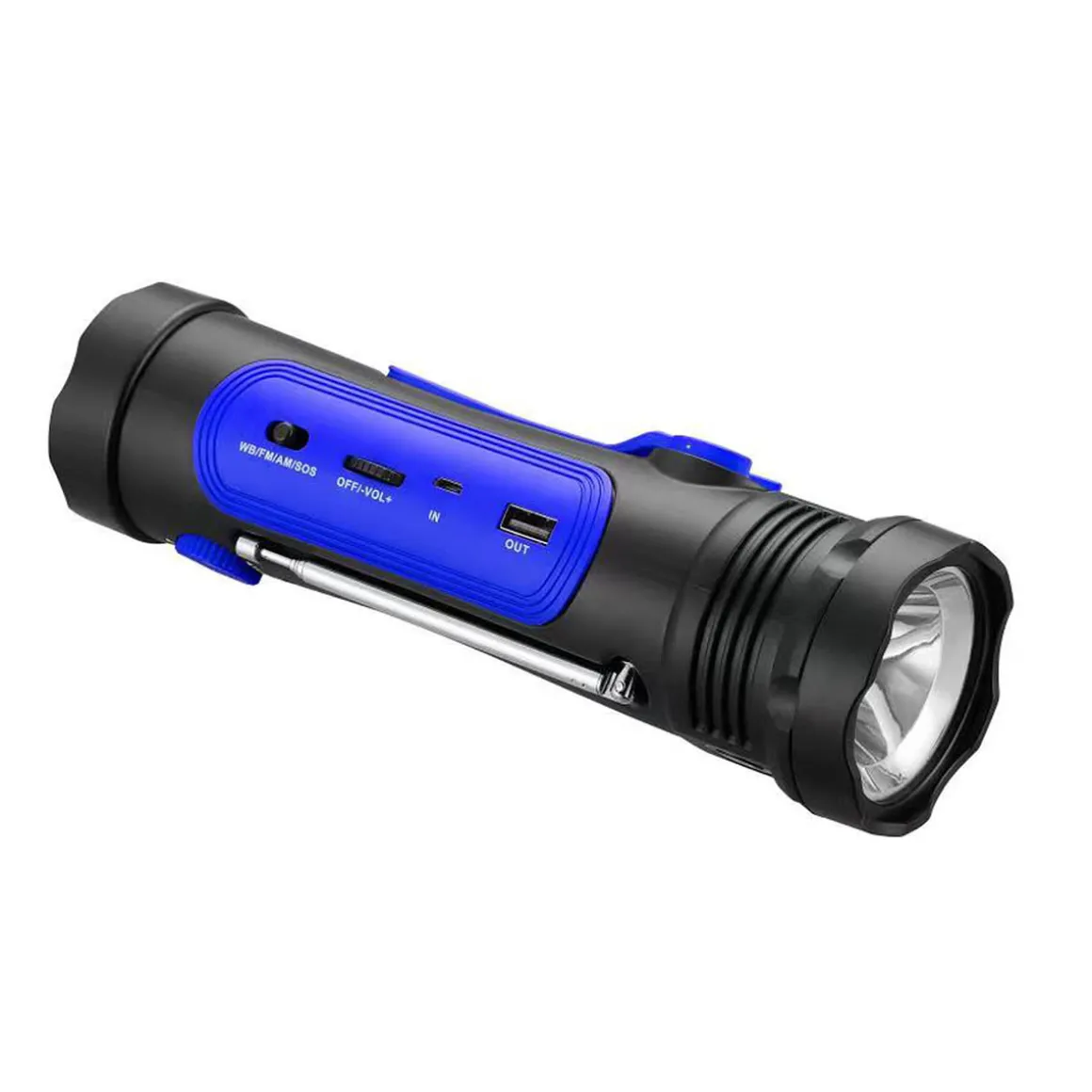 8-in-1 Emergency Weather Radio LED Flashlight