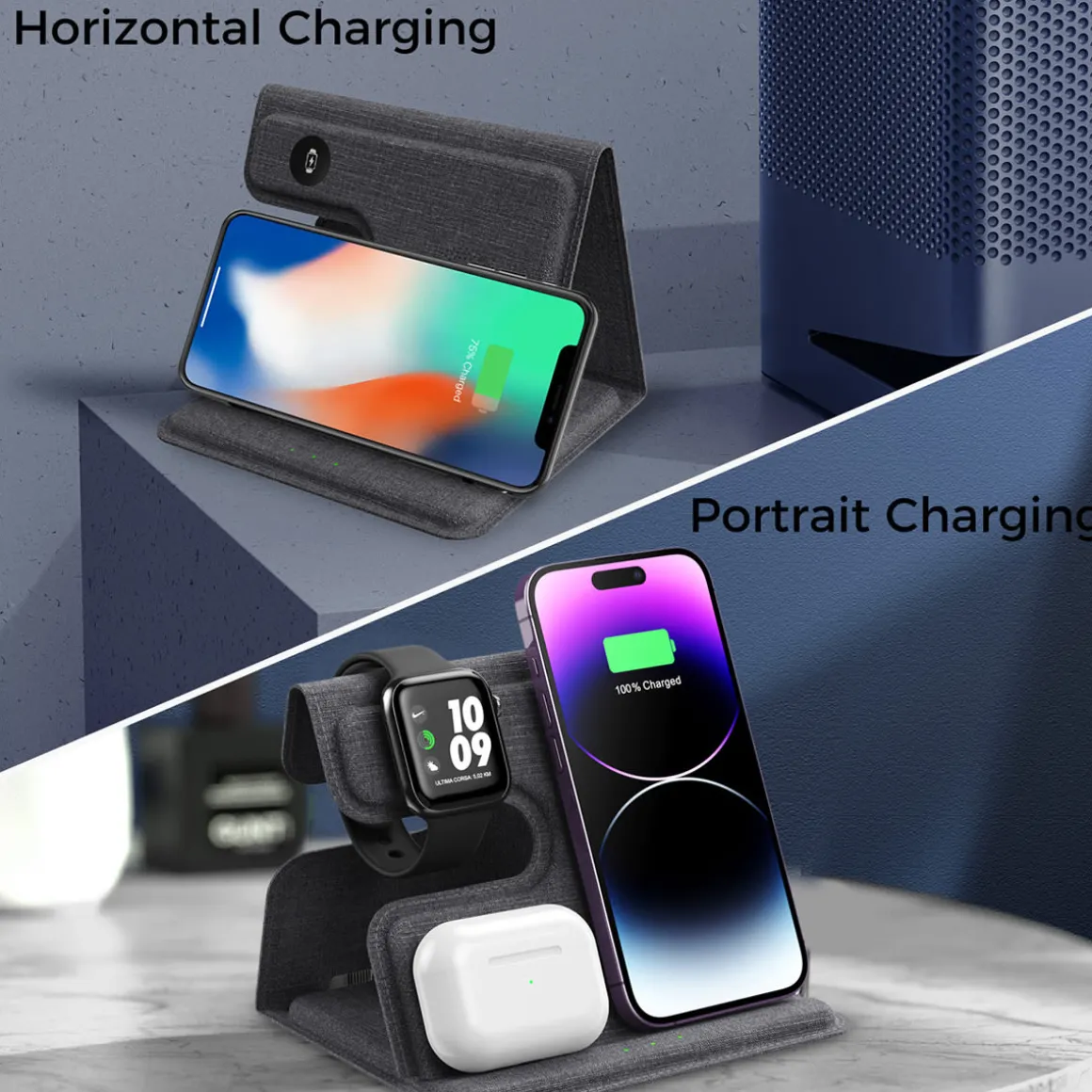 3-in-1 Foldable Wireless Charging Stand