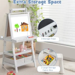 3-in-1 Kids Double-Sided Art Easel