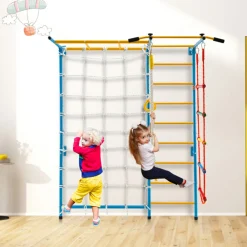 7-in-1 Kids Indoor Swedish Wall Gym Set