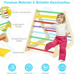 5-in-1 Kids Triangle Climber Play Gym Set
