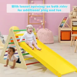 5-in-1 Kids Triangle Climber Play Gym Set