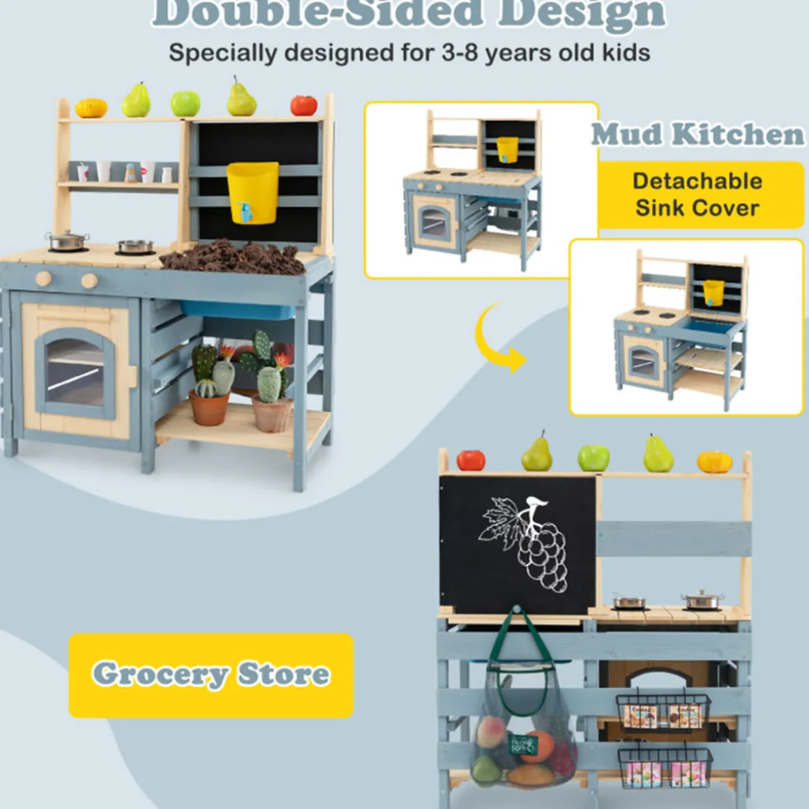 2-in-1 Outdoor Mud Kitchen