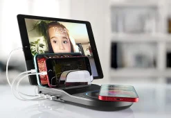 2-in-1 USB Charging Station by Sharper Image