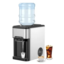 3-in-1 Water Cooler with Built-In Ice Maker