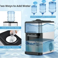3-in-1 Water Cooler with Built-In Ice Maker