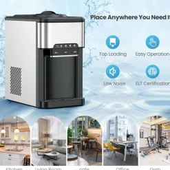 3-in-1 Water Cooler with Built-In Ice Maker