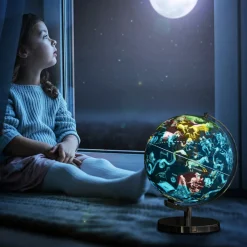 3-in-1 World Globe with Illuminated Constellation Maps
