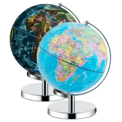 3-in-1 World Globe with Illuminated Constellation Maps