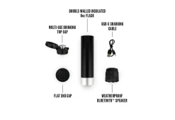 Insulated Flask with Built-In Bluetooth Speaker