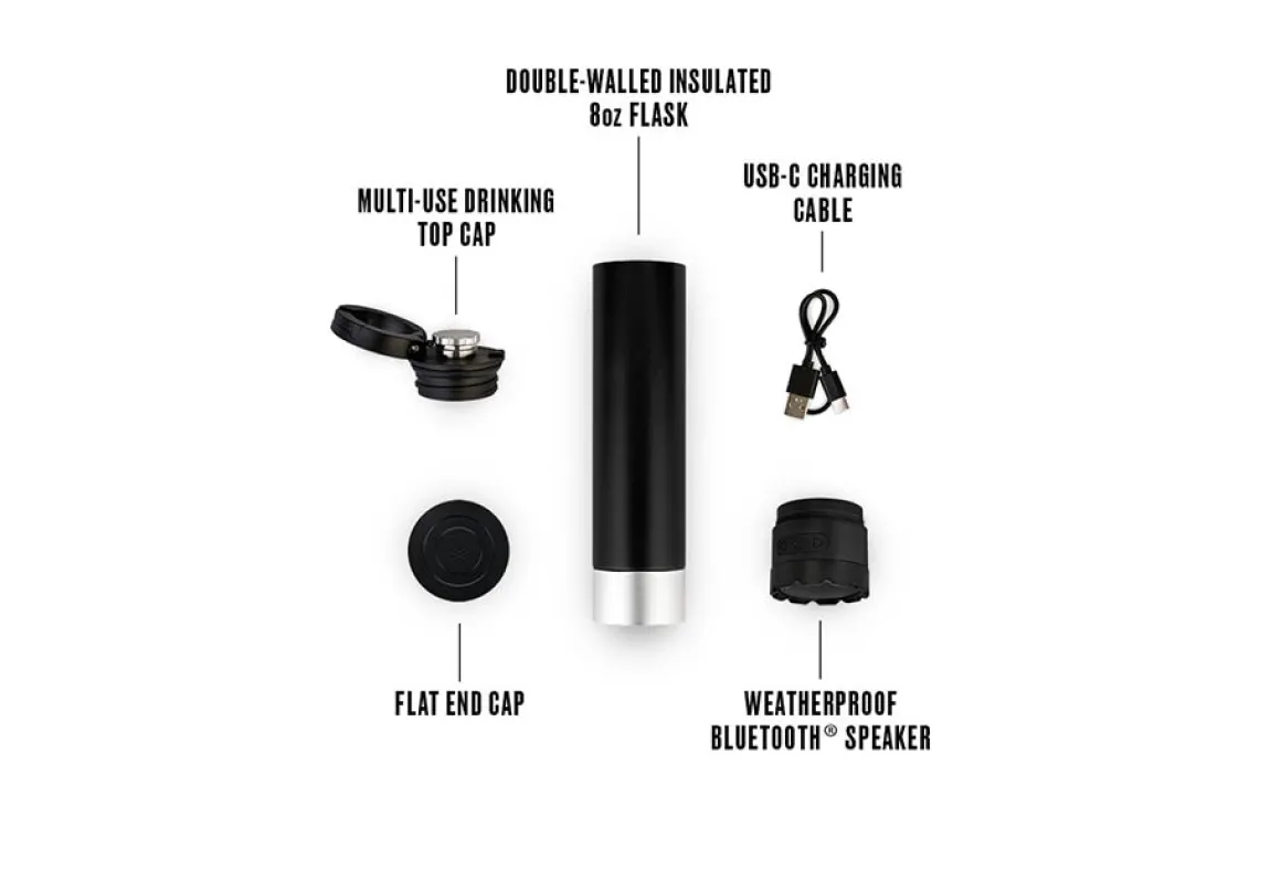 Insulated Flask with Built-In Bluetooth Speaker