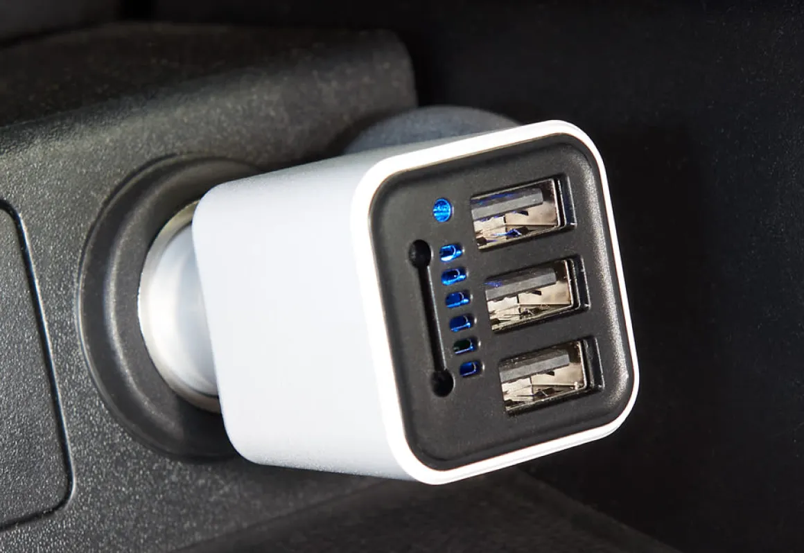 Ionic Car Air Purifier and Triple USB Charger