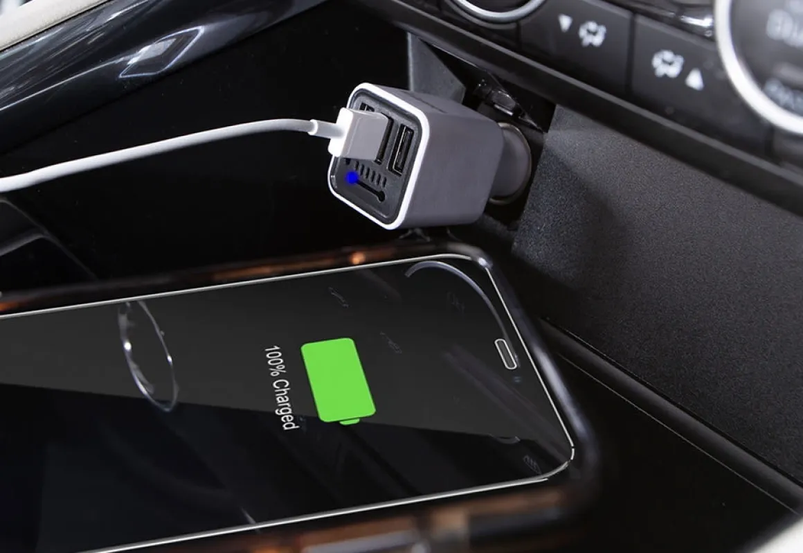 Ionic Car Air Purifier and Triple USB Charger