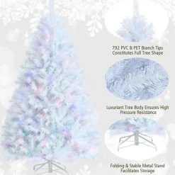 Iridescent Artificial Hinged Christmas Tree
