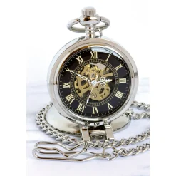 JFK Bicentennial Half Dollar Pocket Watch with Skeleton Movement