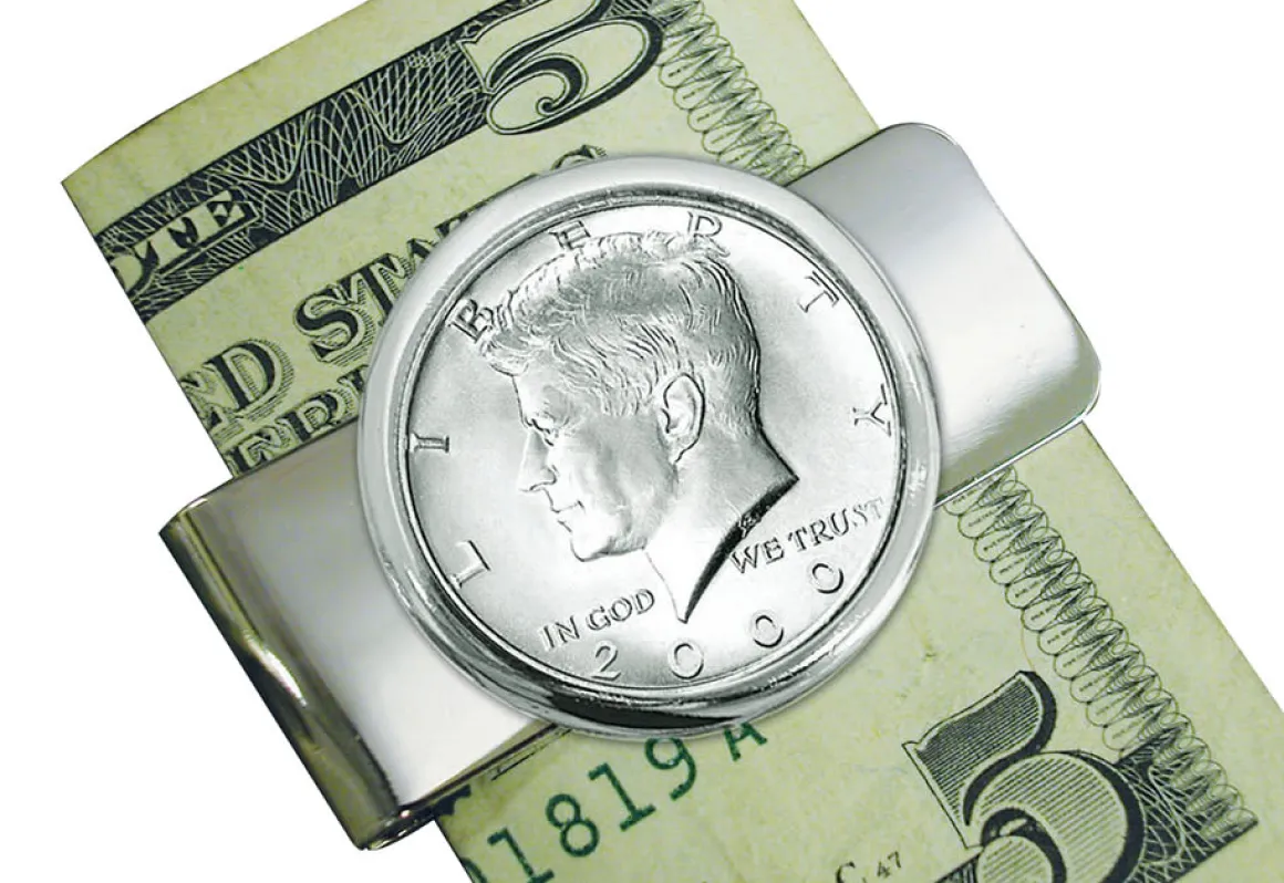 JFK Half Dollar Money Clip