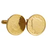 24K Gold-Layered Liberty Head Nickel Cufflinks
