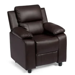 Kids Deluxe Recliner Chair with Storage Arms